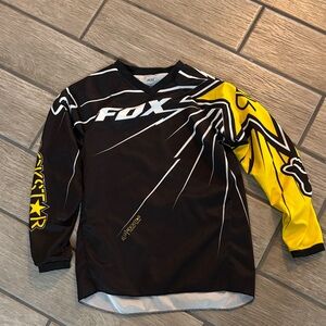 Fox Black and Yellow Kids Jersey